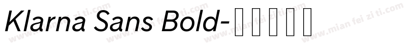 Klarna Sans Bold字体转换